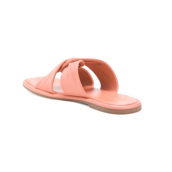 JOURNEE Beige Leather Kanndice Slide Sandals - Picture 2 of 2